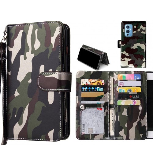 OnePlus 9 Case Camouflage Wallet Leather Case