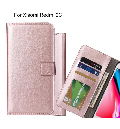 Xiaomi Redmi 9C Case Fine Leather Wallet Case