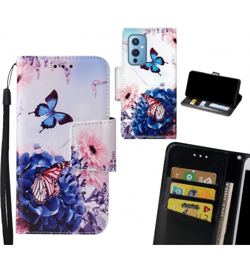 OnePlus 9 Case wallet fine leather case printed