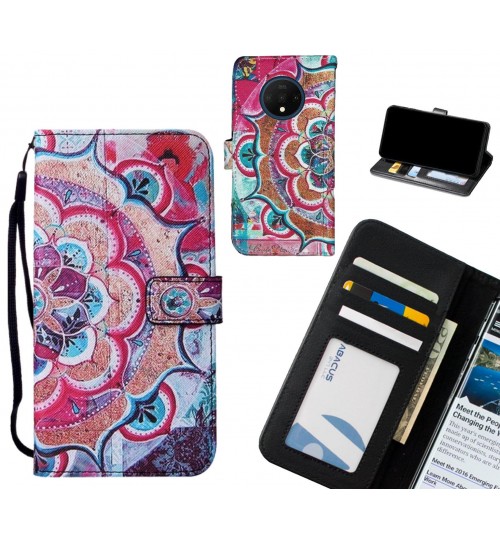 OnePlus 7T case leather wallet case printed ID