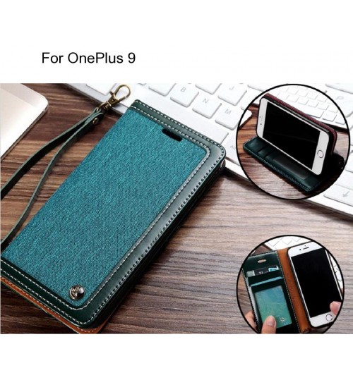 OnePlus 9 Case Wallet Denim Leather Case