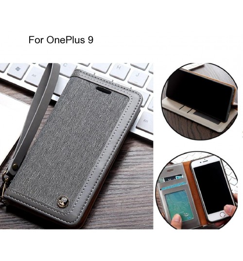 OnePlus 9 Case Wallet Denim Leather Case