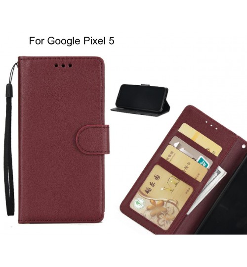 Google Pixel 5  case Silk Texture Leather Wallet Case