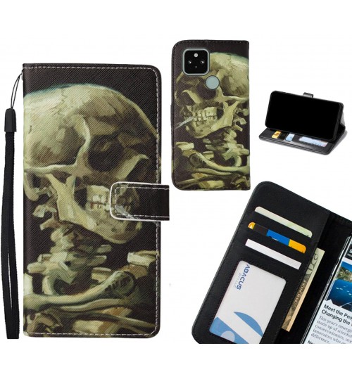 Google Pixel 5 case leather wallet case van gogh painting