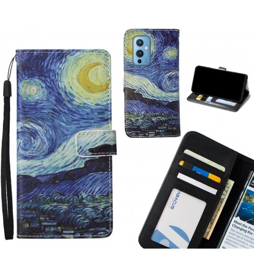 OnePlus 9 case leather wallet case van gogh painting