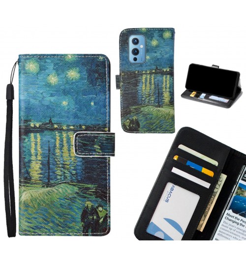 OnePlus 9 case leather wallet case van gogh painting