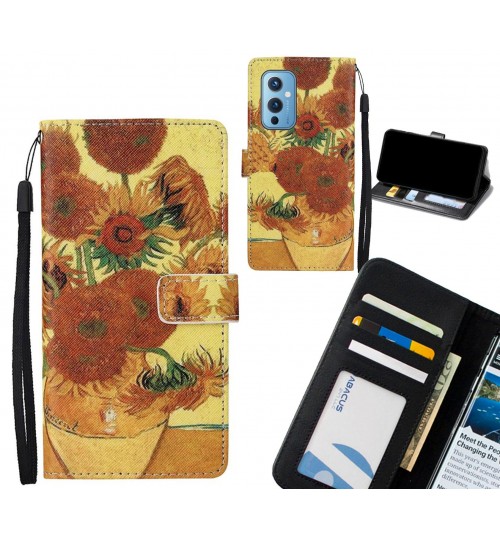 OnePlus 9 case leather wallet case van gogh painting