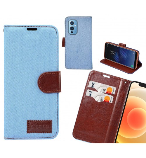 OnePlus 9 Case Wallet Case Denim Leather Case