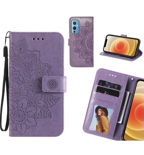 OnePlus 9 Case Embossed Floral Leather Wallet case