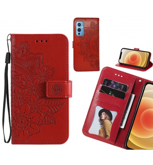 OnePlus 9 Case Embossed Floral Leather Wallet case