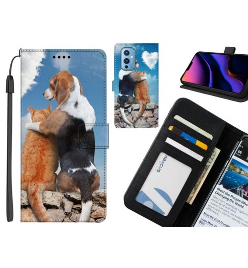 OnePlus 9 case leather wallet case printed ID