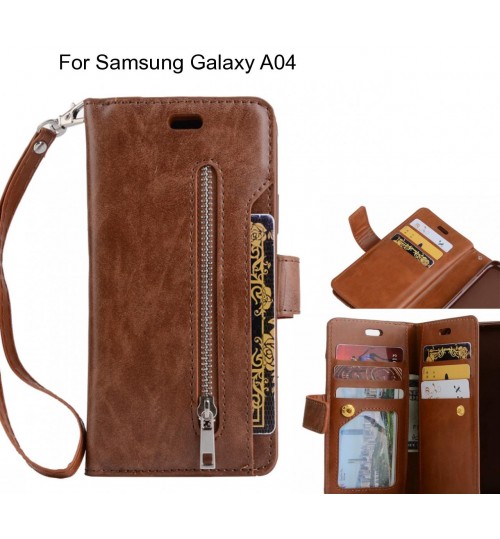 Samsung Galaxy A04 case 10 cards slots wallet leather case with zip