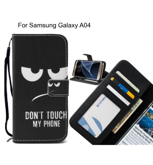 Samsung Galaxy A04 case 3 card leather wallet case printed ID