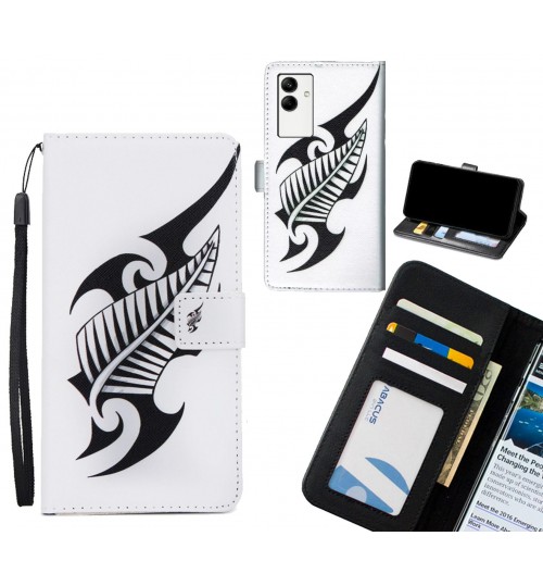 Samsung Galaxy A04 case 3 card leather wallet case printed ID