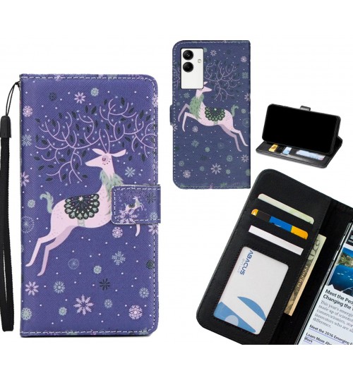 Samsung Galaxy A04 case 3 card leather wallet case printed ID