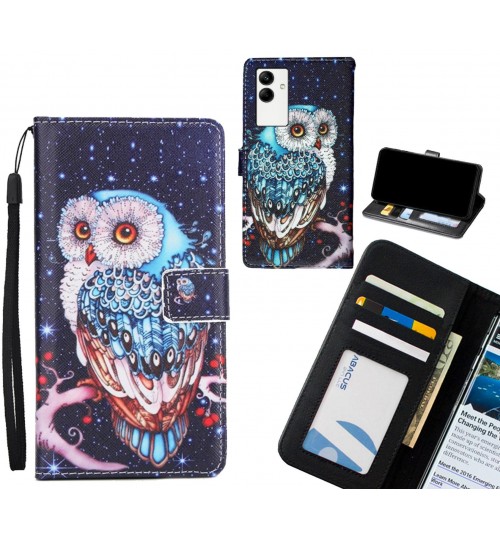 Samsung Galaxy A04 case 3 card leather wallet case printed ID