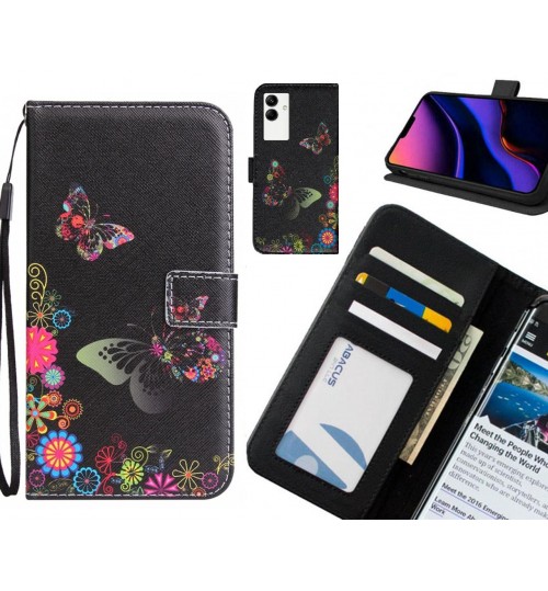 Samsung Galaxy A04 case 3 card leather wallet case printed ID