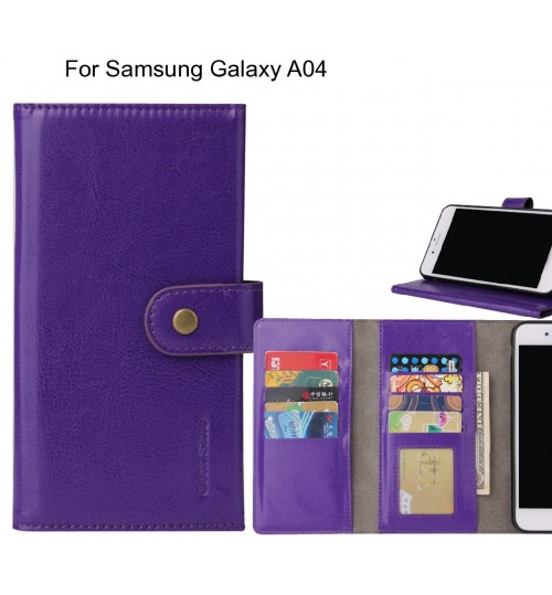 Samsung Galaxy A04 Case 9 slots wallet leather case