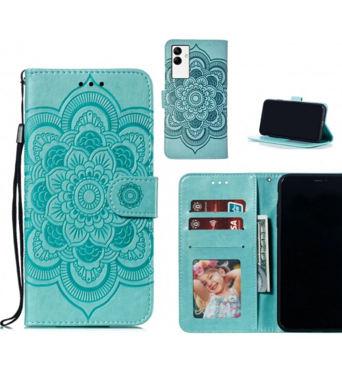 Samsung Galaxy A04 case leather wallet case embossed pattern