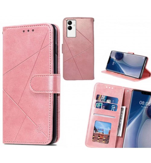 Samsung Galaxy A04 Case Fine Leather Wallet Case - Pink