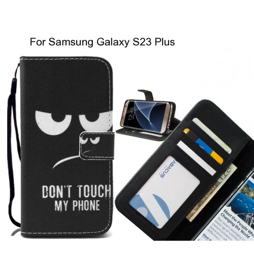 Samsung Galaxy S23 Plus case 3 card leather wallet case printed ID