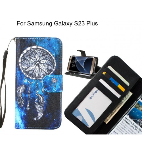 Samsung Galaxy S23 Plus case 3 card leather wallet case printed ID