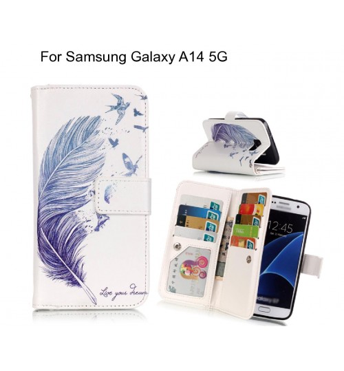 Samsung Galaxy A14 5G case Multifunction wallet leather case