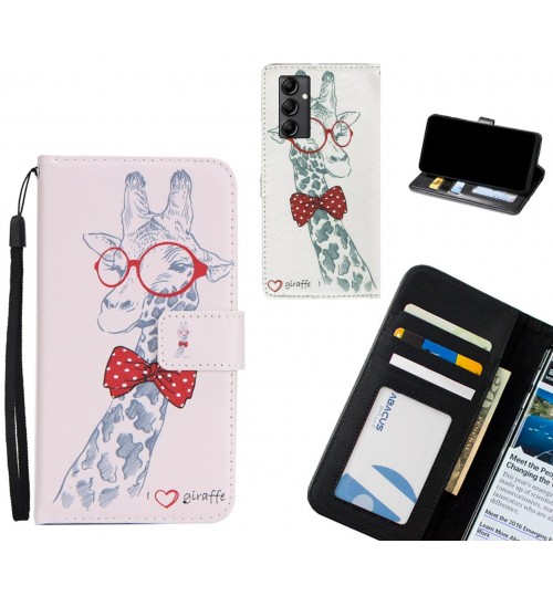 Samsung Galaxy A14 5G case 3 card leather wallet case printed ID