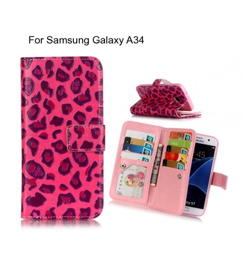 Samsung Galaxy A34 case Multifunction wallet leather case