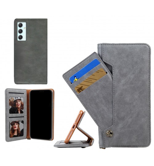 Samsung Galaxy A34 case slim leather wallet case 4 cards 2 ID magnet