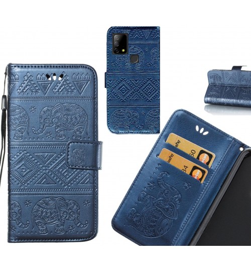 Vodafone T23 case Wallet Leather case Embossed Elephant Pattern