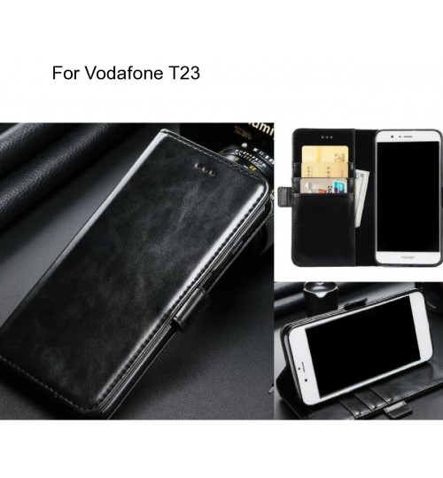 Vodafone T23 case executive leather wallet case