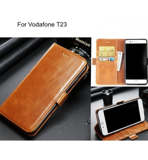 Vodafone T23 case executive leather wallet case