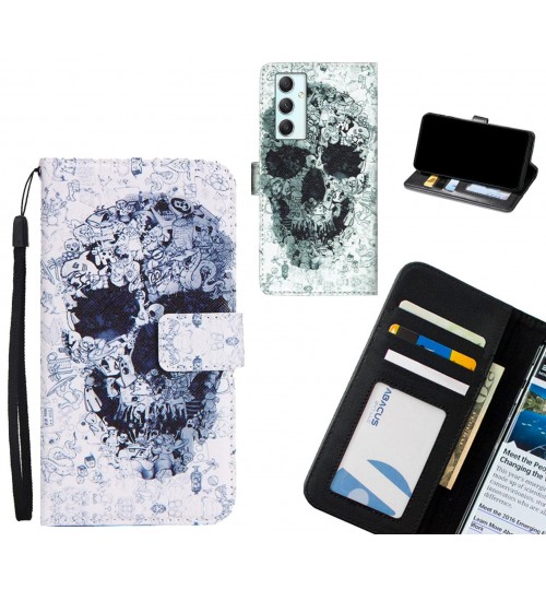 Samsung Galaxy A34 case 3 card leather wallet case printed ID