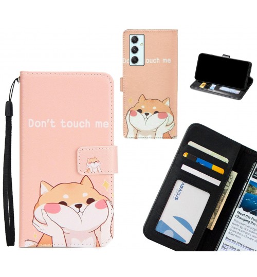 Samsung Galaxy A34 case 3 card leather wallet case printed ID