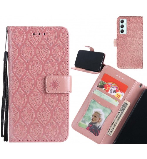 Samsung Galaxy A34 Case Leather Wallet Case embossed sunflower pattern