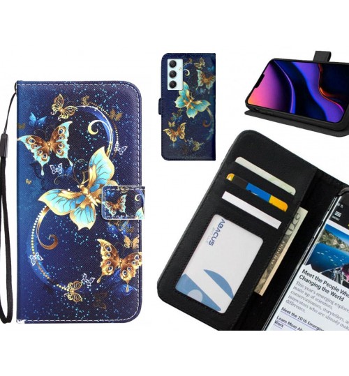 Samsung Galaxy A34 case 3 card leather wallet case printed ID