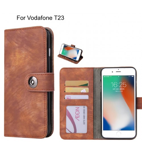 Vodafone T23 case retro leather wallet case