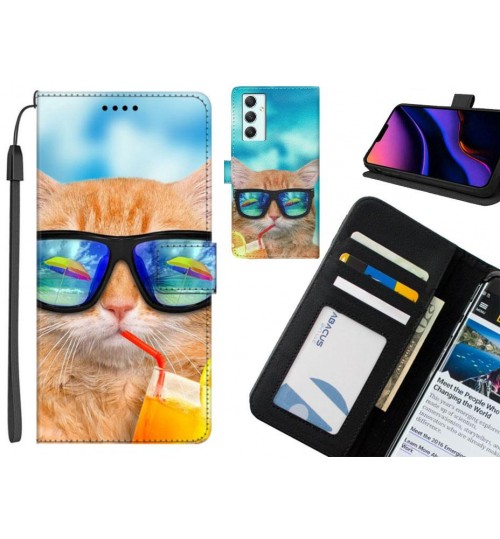 Samsung Galaxy A34 case leather wallet case printed ID