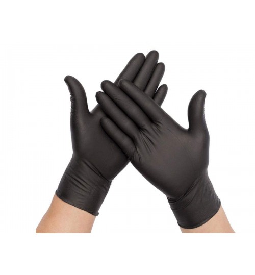 Disposable Nitrile Gloves Black 100 pcs
