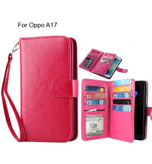 Oppo A17 Case Multifunction wallet leather case