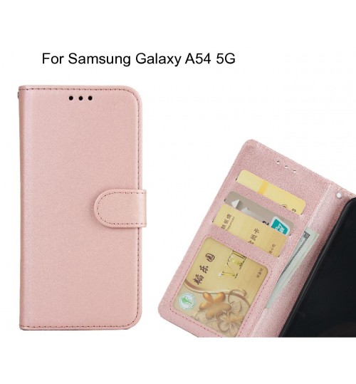 Samsung Galaxy A54 5g  Case Magnetic Flip Leather Wallet Case - Rose Gold