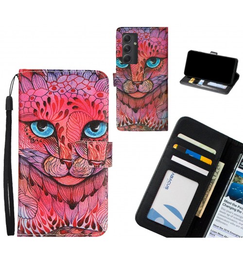 Samsung Galaxy A54 5G case 3 card leather wallet case printed ID