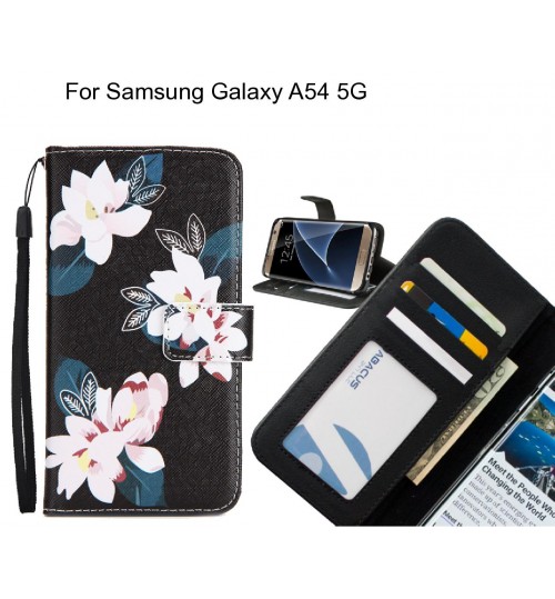 Samsung Galaxy A54 5G case 3 card leather wallet case printed ID