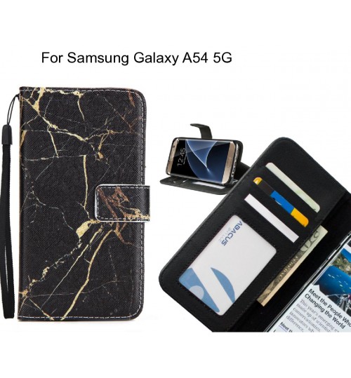 Samsung Galaxy A54 5G case 3 card leather wallet case printed ID