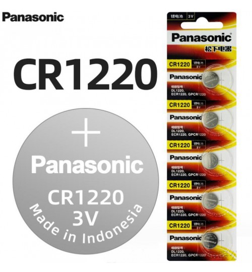 PANASONIC CR1220 CELL BATTERY 5 Pcs