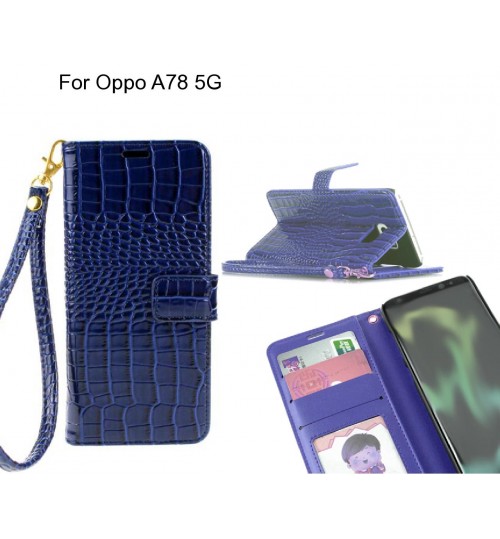 Oppo A78 5G case Croco wallet Leather case