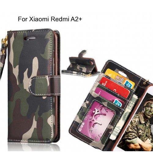 Xiaomi Redmi A2+ case camouflage leather wallet case cover