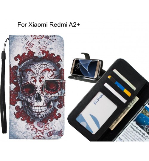 Xiaomi Redmi A2+ case 3 card leather wallet case printed ID