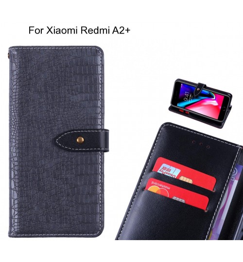 Xiaomi Redmi A2+ case croco pattern leather wallet case